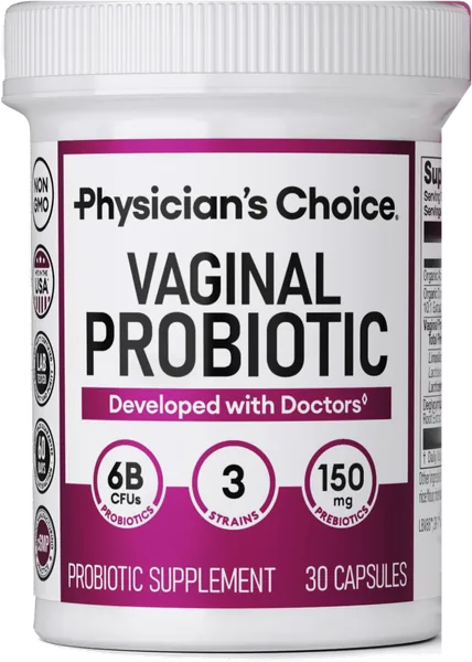 Bottle of Physician's Choice Vaginal Probiotic, 30 capsules